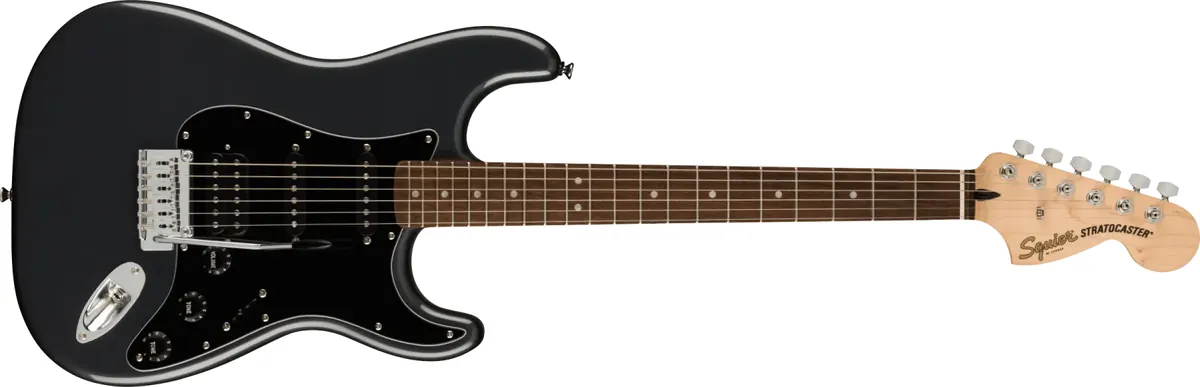 Squier Affinity Series Stratocaster HSS Pack, Laurel Fingerboard, Charcoal Frost Metallic