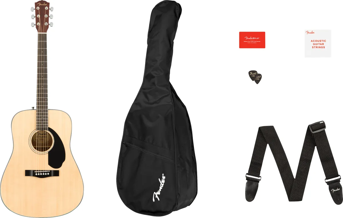Fender CD-60S Dreadnought Pack V2, Natural