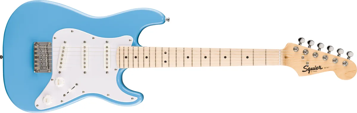 Squier Mini Stratocaster, Maple Fingerboard, California Blue