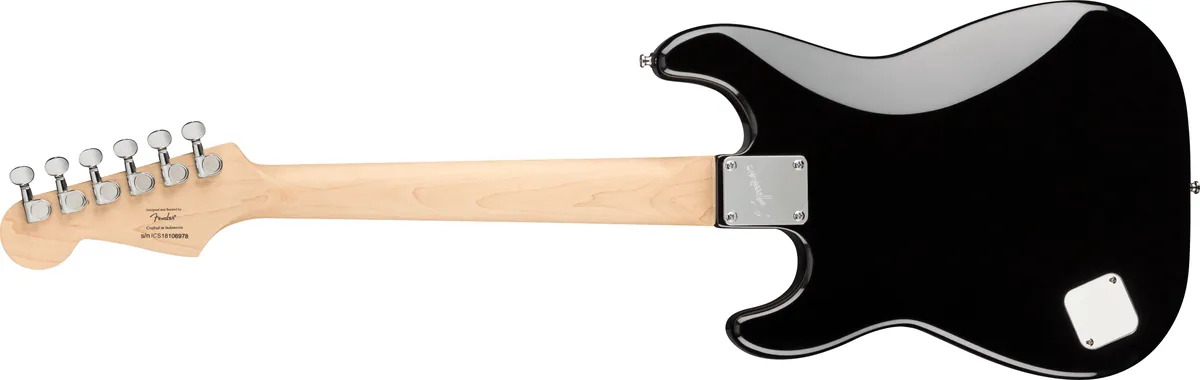 Squier Mini Stratocaster, Laurel Fingerboard, White Pickguard, Black – photo 2