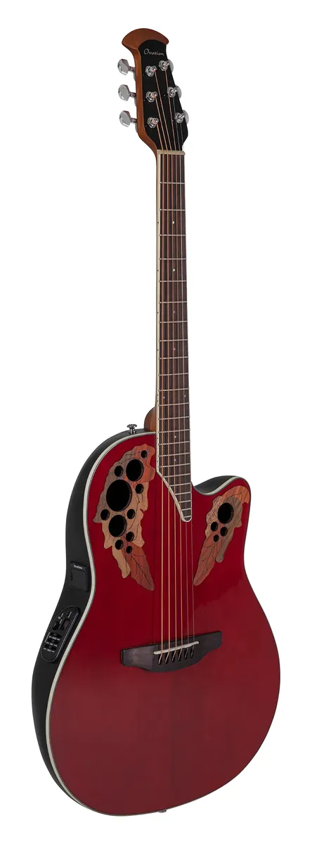 Ovation Celebrity Elite CE48 Super Shallow Cutaway, Ruby Red