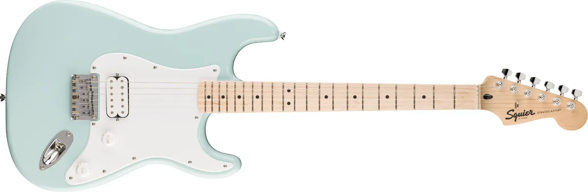Squier Sonic Stratocaster HT H, Maple Fingerboard, White Pickguard, Sonic Blue