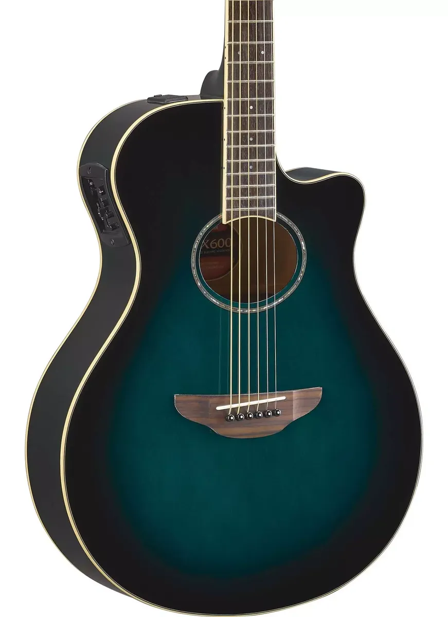 Yamaha APX600 Thinline Acoustic-Electric, Oriental Blue Burst – photo 2